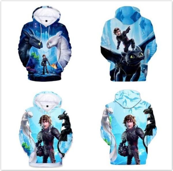

how to train your dragon 3 print 3d hooded baby boys sweatshirt children clothes cartoon tshrit girl pullover kids coat outwear5206906, Black