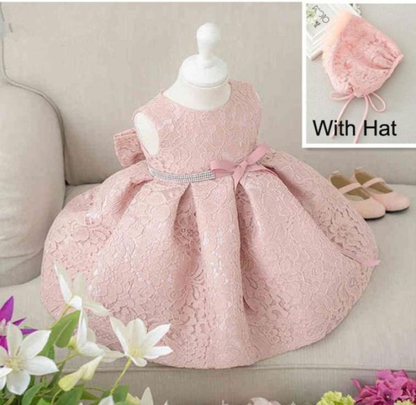 

infant baby girl birthday party dresses baptism christening easter gown toddler princess lace flower dress for 02 years4835322, White