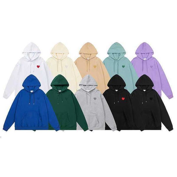 

hoodie amis designers men women autumn letter embroidery fashion loose lovers paris pure cotton clothing new round neck 4o7k, Black