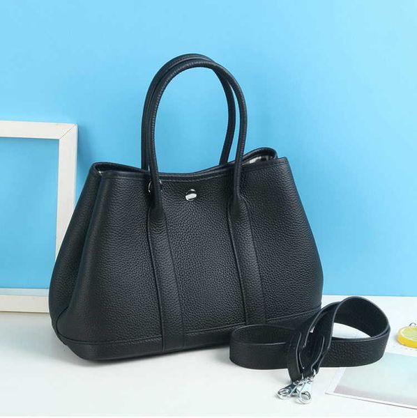 

original designer bags h home litchi 2023 new pattern layer cow leather women's handbag bag h soft garden messenger 34l5