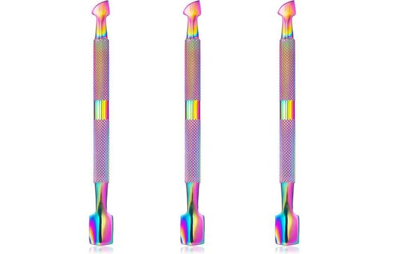 

wholes cuticle pusher cutter remover stainless steel colorful1523197
