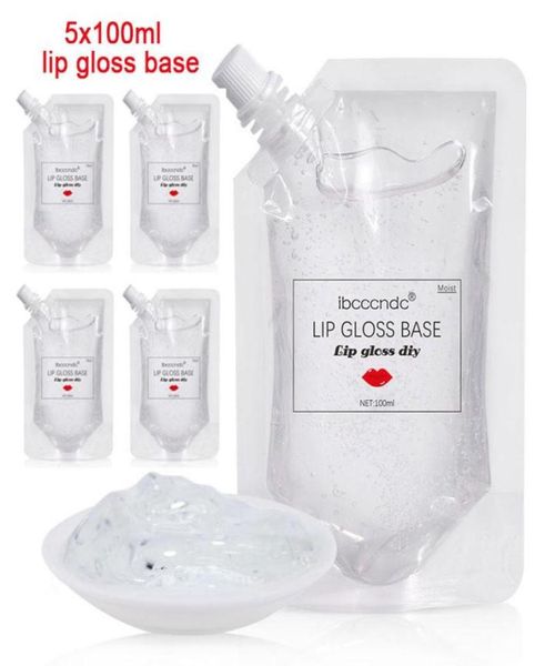 

500ml transparent lip gloss foundation gel lip glaze material odorless moisturizing gloss foundation diy whole3768415