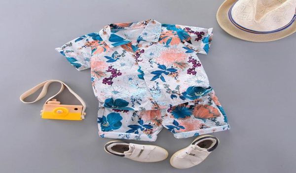 

clothing sets toddler boys039 printed shirt 04yearold baby 18m dress solid color floral 2021 summer swimming suit comfor5304134, White