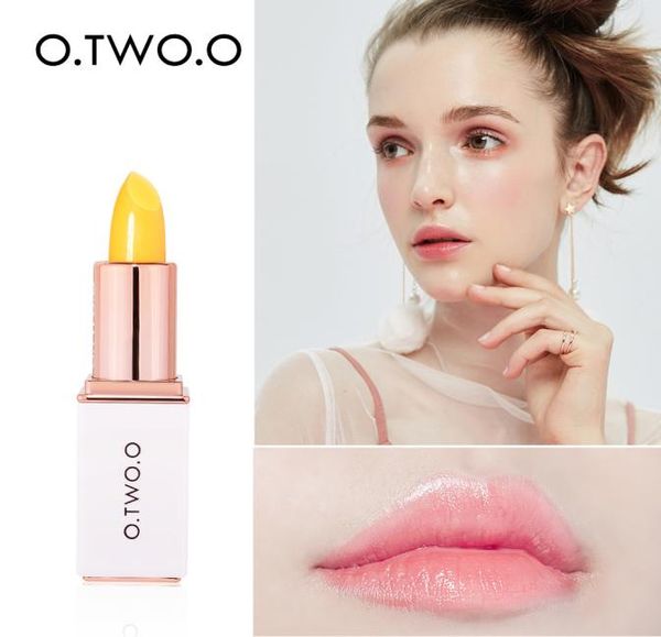 

otwoo temperature change color lip balm pink hygienic moisturizing nutritious jelly lipstick anti aging makeup lips care lipglos6994789