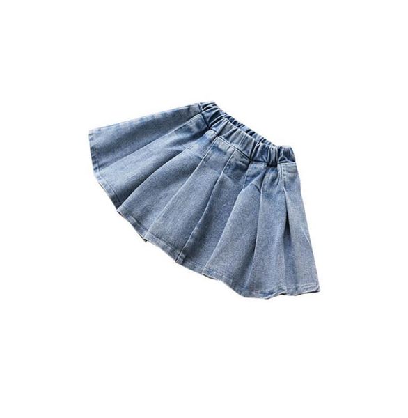 

2020 new spring denim girls skirts fashion kids skirts pleated shorts skirt kids designer clothes girls clothes b1909349483, Blue