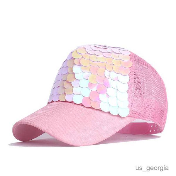 

ball caps summer children geometric color sequin mesh baby baseball caps boys and girls outdoor travel matching adjustable r230630, Blue;gray