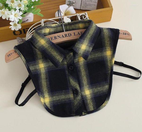 

bow ties children cotton plaid fake collar for girls and boys shirt detachable collars solid color lapel blouse decorative fu5608183, Black;gray
