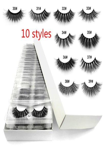 

whole 10 styles 3039 eyelashes 3d mink lashes natural mink fake eyelashes makeup false lashes 10 pairs5501687