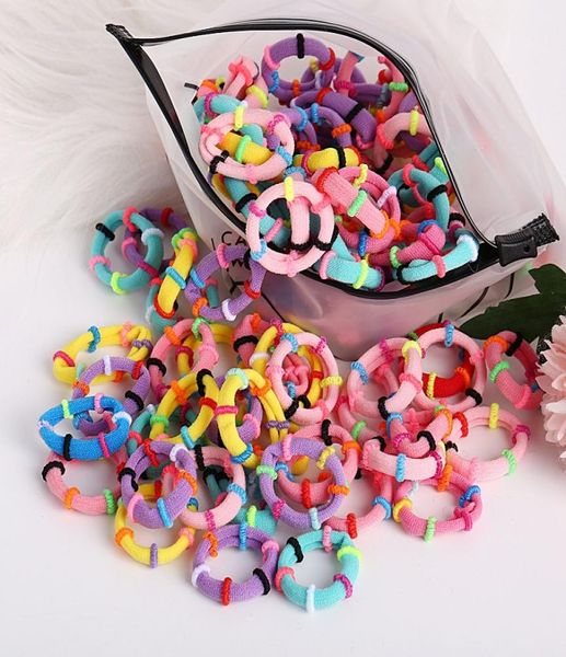 

kids candy color elastic headband hair rope children rubber bands seamless hair circle scrunchy hair accessories for girl ponytail5485106, Golden;silver