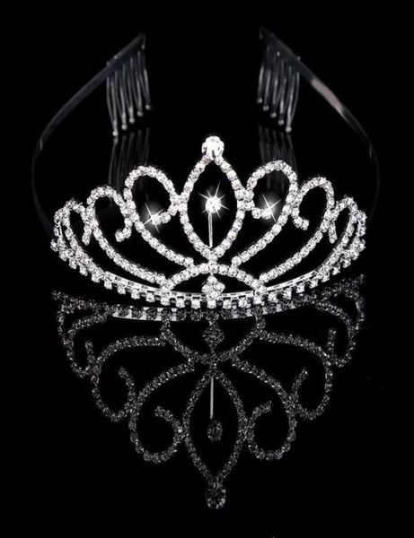 

bridal tiaras crowns with rhinestones bridal jewelry pageant 2019 evening prom party performance pageant crystal wedding tiaras ac6641802, Silver
