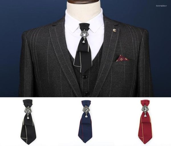 

bow ties korean british men39s and women39s tie white shirt men formal dress suit host emcee groomsmen wedding accessories1573722, Black;gray