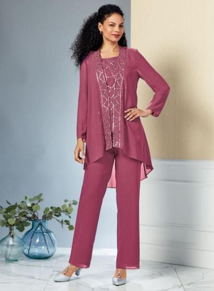 

fashion beaded mother of the bride pant suits jewel neck sequined formal wedding guest dress with jackets plus size mothers groom 9573897, Black;red