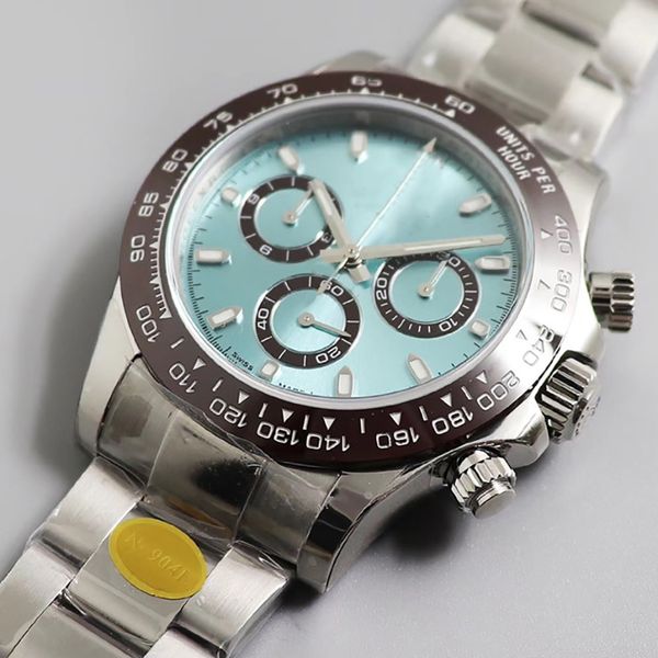 

mens watch sub eta 4130 movement 116506 sapphire 40mm mechanical automatic watch ceramic bezel circles luminous diving 100m, Slivery;brown