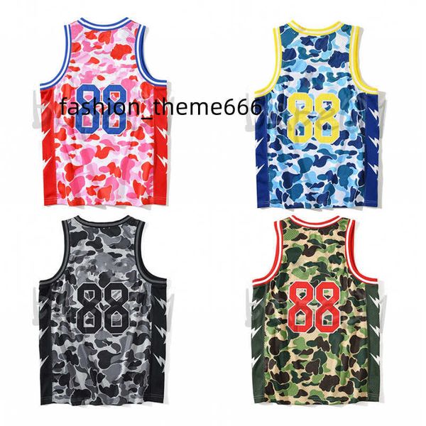 

summer men basketball t shirt vest fashion designer camouflage pattern sleeveless tees asian size m-3xl, White;black