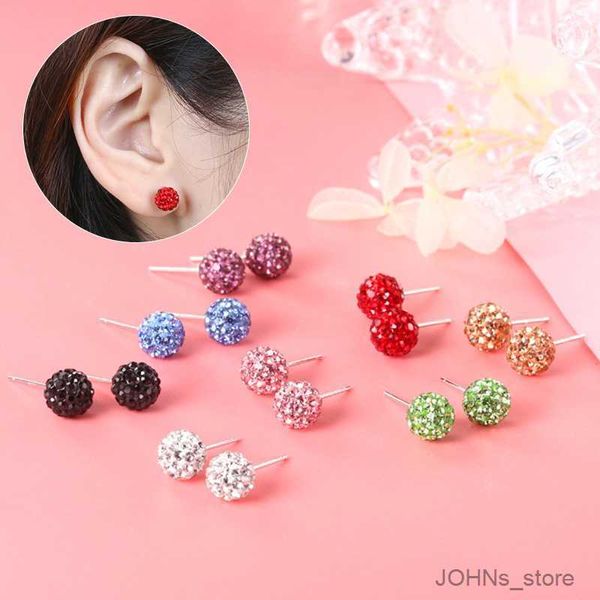 

stud fashion simple earring ball crystal beads ladies diy stud earring women accessories r230630, Golden;silver