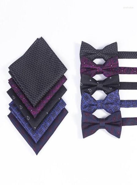 

bow ties 29 colors mens wedding suit accessories pocket squares and bowtie set vintage handkerchief groom tie handkerchiefs gifts2806823, Black;gray