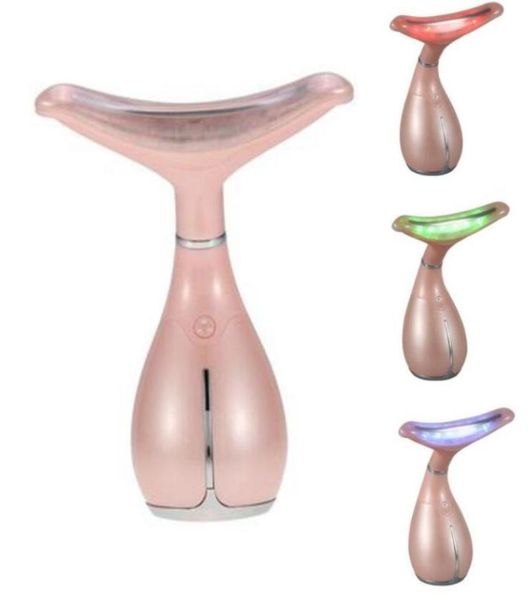 

led pon neck skin vibration massager wrinkle removal pon therapy massage device neck lifting anti wrinkle beauty skin care4672140