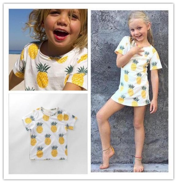 

2019 summer children pineapple short sleeve tshirt fashion boys girls cotton casual tshirts kids clothing cute baby 80120c3013797, Blue
