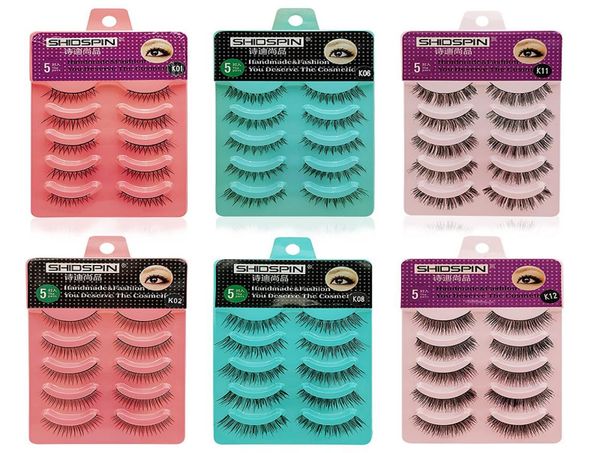 

shidishangpin 5 pairs false eyelashes natural long eye lashes extension makeup professional faux eyelash full strip lashes fake la6336549