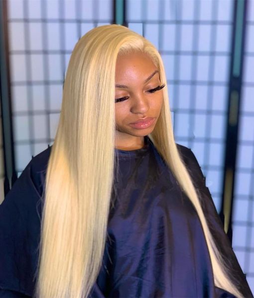 

new blonde 4x4 lace closure frontal human hair wigs pre plucked glueless remy straight natural black lace front wig3055330