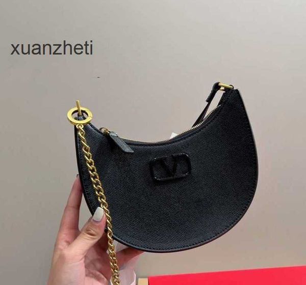 

classic designer chain valentions bags exquisite bag simple hobo lady's small women's moon underarm light luxury fashion atmos gr1