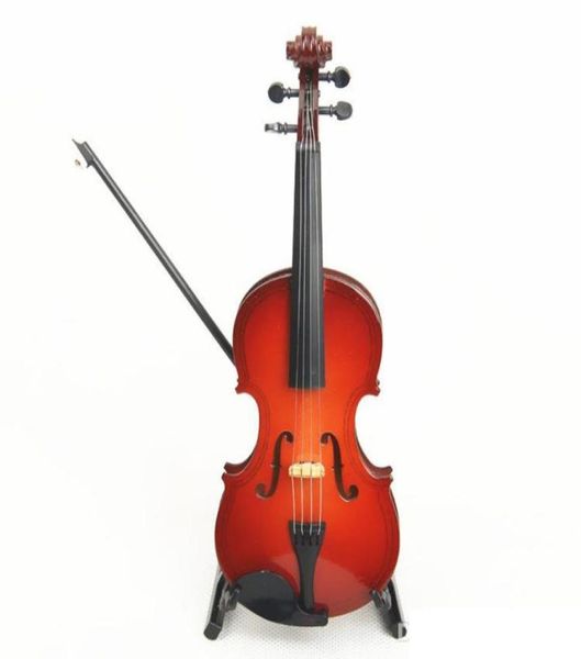 

wooden mini instrument violin decoration wooden mini violin toy 14cm4395283