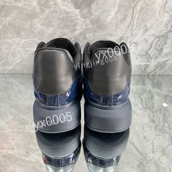 

new luxury designer brand shoe for men women fashion calf leather platform runner trainers sneakers lightweight xsd221139, Black