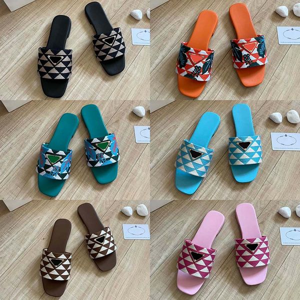 

embroidered sandals slipper for women 2023 new summer fashion casual vintage weaving low heel slippers for a premium feel when worn