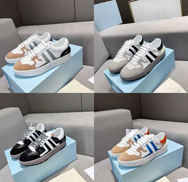 

designer lanvines curb leather sneakers casual shoes luxury men women rubber platform outdoor nappa calfskin classic trainers lace-up trendy, Black
