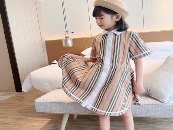 

kids girls dress summer striped cotton gown dresses for girl clothing children039s birthday party tutu dresses4311239, Red;yellow