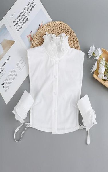 

bow ties korean style shirt fake collar for women blouse shoulder detachable collars girls lapel false8293977, Black;gray