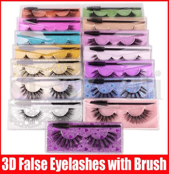 

15 styles natural false eyelashes soft light thick fluffy fake 3d mink eyelash extension mink lashes with eyelash brush makeup3584591