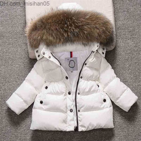 

down coat kids snowsuit hooded boys winter coat snow wear down cotton thermal children winter outwear parkas fur collar 4-13t 210916 z230630, Blue;gray