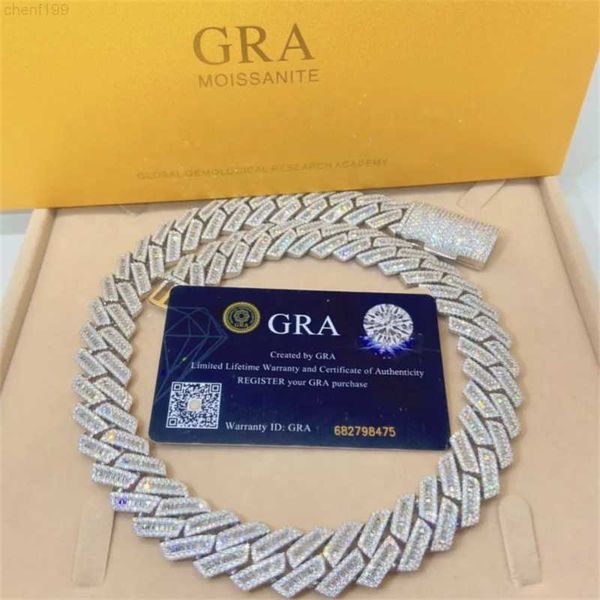 

vvs diamond chain 925 hip hop jewelry diamond necklace for men necklace moissanite tennis chains necklace, Silver