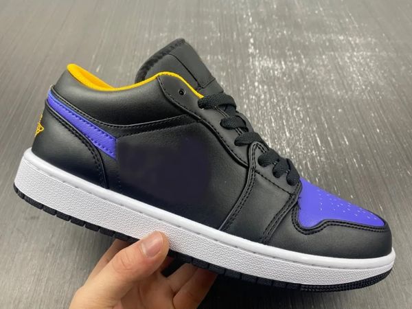 

new release jumpman 1s low men women shoes black blue yellow designer basketball shoes outdoor sneakers size available fast delivery with bo
