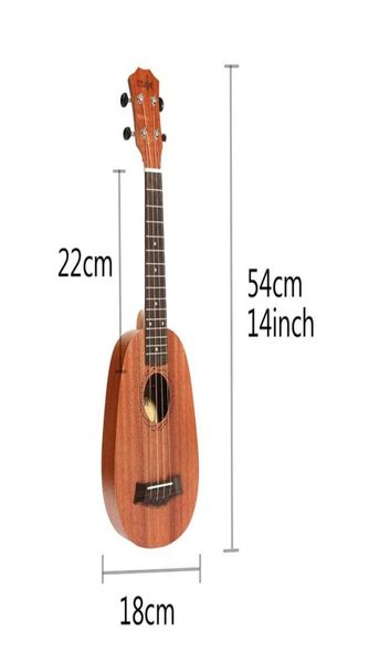 

21039039 4 strings pineapple style mahogany hawaii ukulele uke electric bass guitar for guitarra musical instruments music l3882579