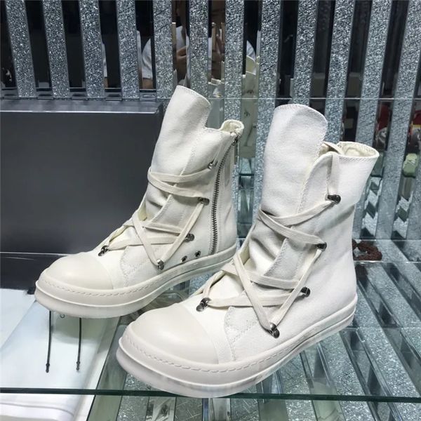 

og new owens canvas casual shoes for men woman fashion outdoor breathable rick designer boots multicolor thick bottom massage rubber nonslip