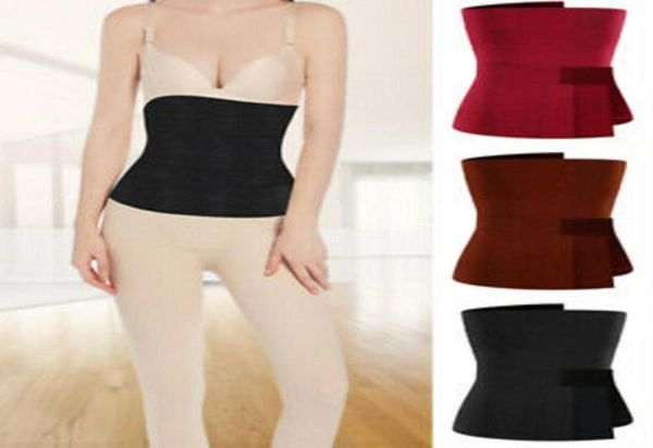 

waist support trainer shaperwear belt women slimming tummy wrap trimmer cincher body shaper control strap plus size7849888, Black;gray