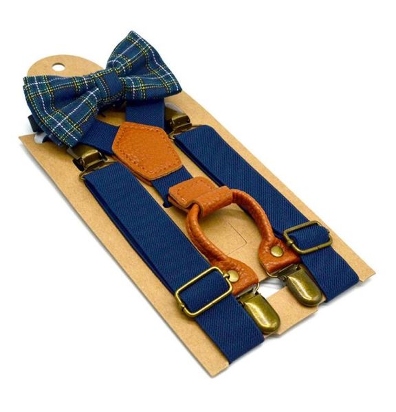 

kids suspenders bow tie set boys adjustable yback brace elastic belt bow tie kid clipon braces boy tuxedo suit matching accessor2623826, Black