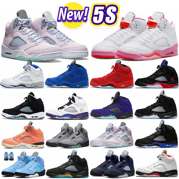 

designer shoes jumpman 5 5s mens basketball shoes racer georgetown unc crimson burgundy green bean oreo black metallic mars for her easter m
