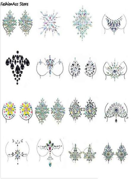 

nipple cover crystal bra stickers adhesive diamond beads breast pasties shiny tattoo sticker bra accessories bra pad stickers aa221008631