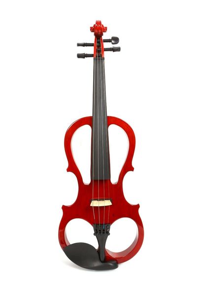 

yinfente electric silent violin 4/4 case bow nice tone red color #ev5