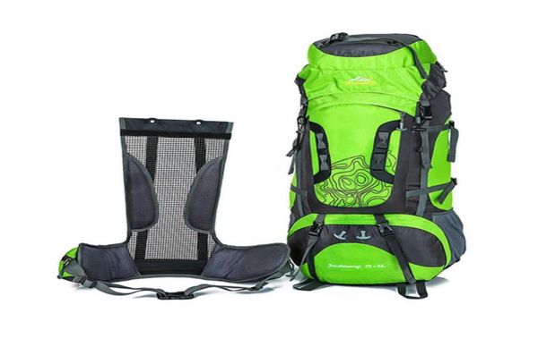 

80l outdoor backpack large professional mountaineering backpack waterproof nylon bags climbing hiking camping rucksack q0728095921
