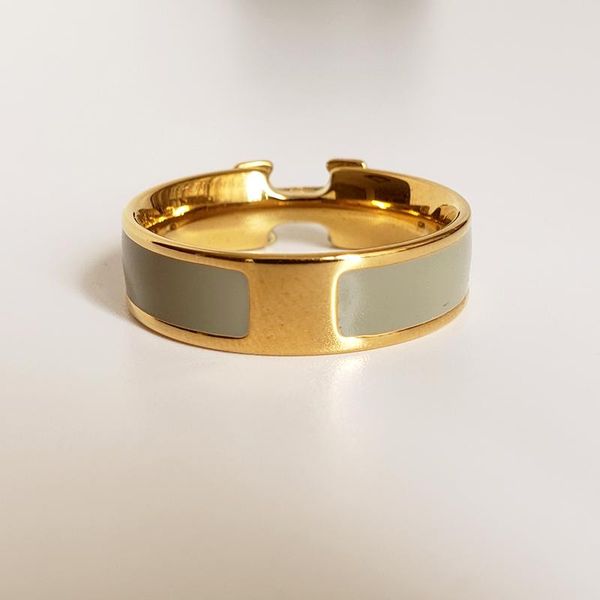 

luxury jewelry titanium steel silver love ring designer ring h grass charm elegant fashion k titanium women's men's gift don'