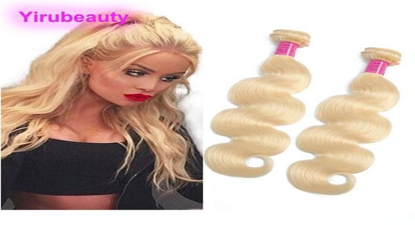 

malaysian human hair extensions natural color body wave 613 blonde remy blonde 2 bundles double wefts 830inch8332940, Black;brown