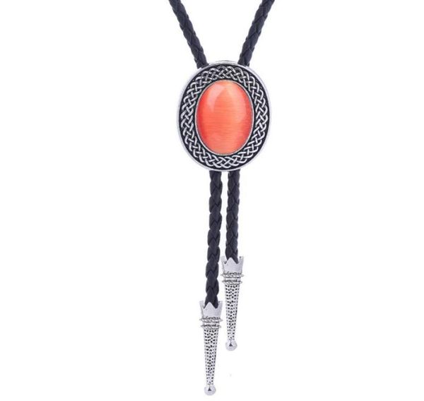 

bow ties celtic pattern oval retro bolo tie silver color019352594, Black;gray
