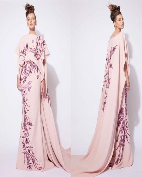 

elegant chiffon flower equin evening dresses pink formal dress long length azzi and osta 2016 prom dress arabic middle eastern sty8935720, Black;red