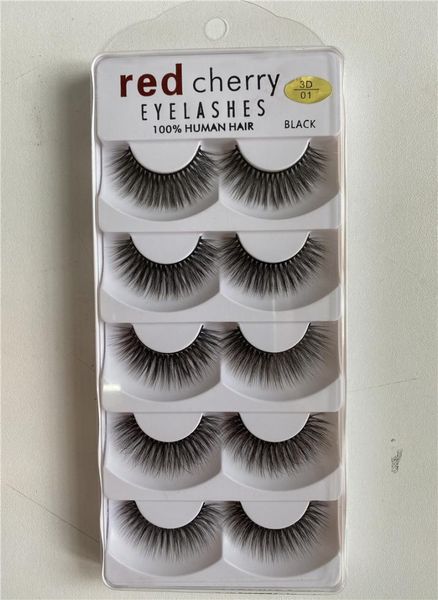 

red cherry lashes 5 pairslot 10 styles natural long professional handmade natural thick 3d eyelashes 603765