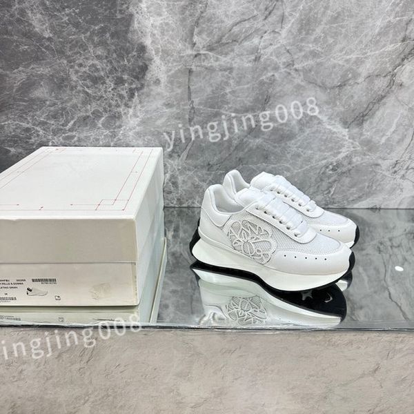 

men women casual shoes canvas sneaker platform triple lace up canva fashion chaussure size 35-46 xinshidai230404, Black