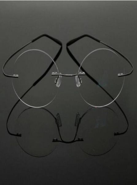 

selling steve jobs star style ultralight memory titanium spectacle frames rimless round myopia eyeglasses optical glasses fra6398685
